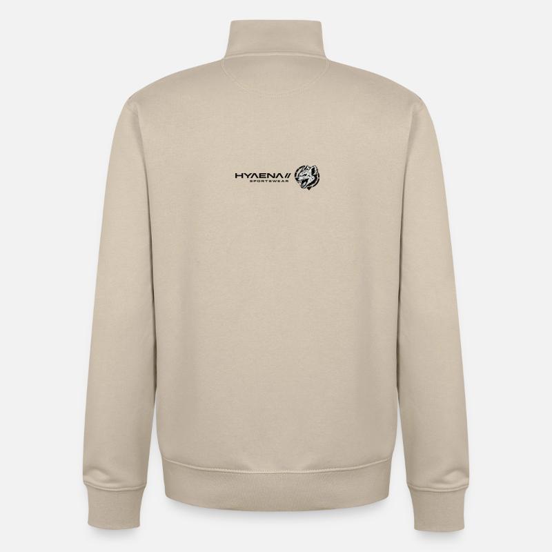 Hyaena Logo Version 4 par TF - Sweat zippé unisexe en coton bio Stanley/Stella - beige crème