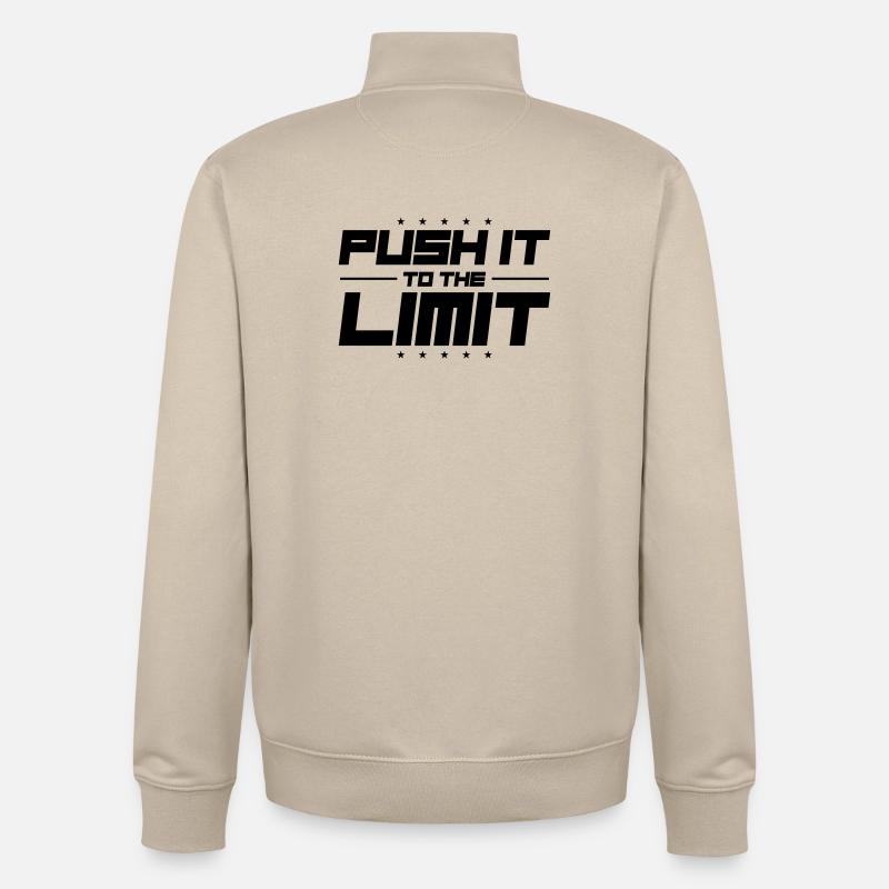 Push It To The Limit - Unisex Organic Zip Sweatshirt von Stanley/Stella - Cremebeige