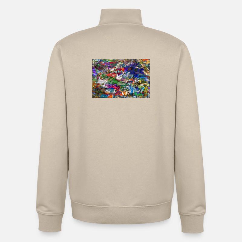 jklajggejrdatschy - Sweat zippé unisexe en coton bio Stanley/Stella - beige crème