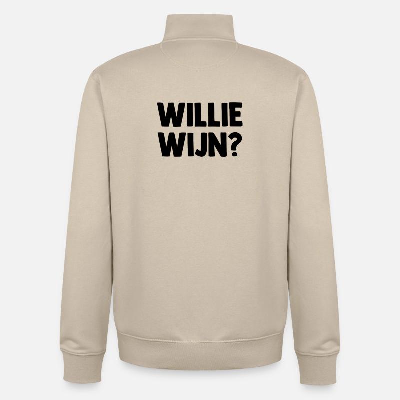 Willie Wijn ? - Pays-Bas Pays-Bas - Sweat zippé unisexe en coton bio Stanley/Stella - beige crème