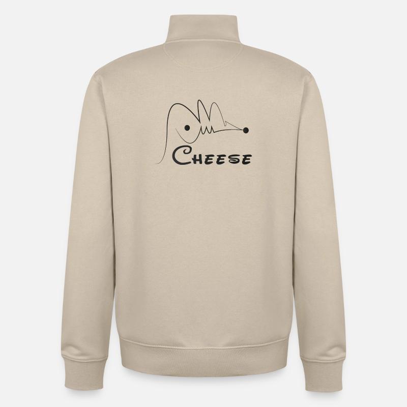 Hasan Mouse Calligraphy - Unisex Organic Zip Sweatshirt by Stanley/Stella - desert dust