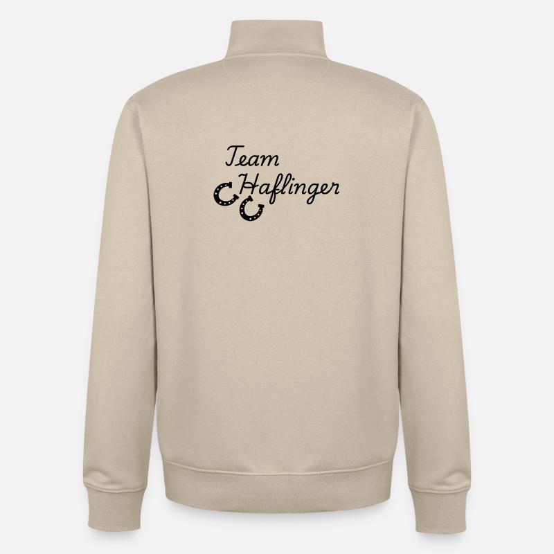 Équipe Haflinger - Sweat zippé unisexe en coton bio Stanley/Stella - beige crème