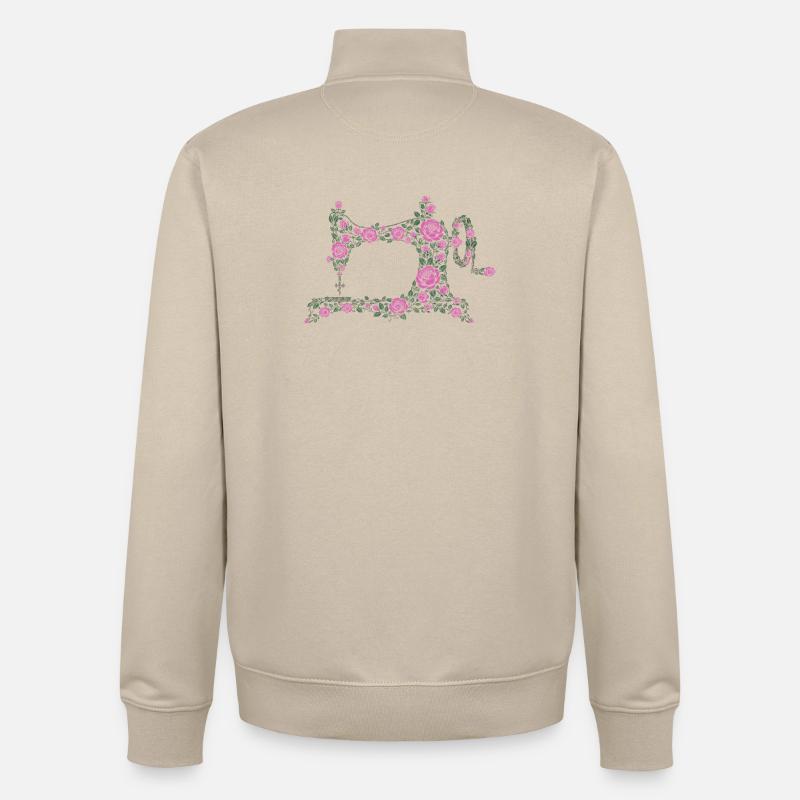 machine à coudre - Sweat zippé unisexe en coton bio Stanley/Stella - beige crème