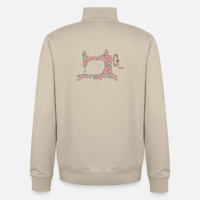 machine à coudre - Sweat zippé unisexe en coton bio Stanley/Stella - beige crème