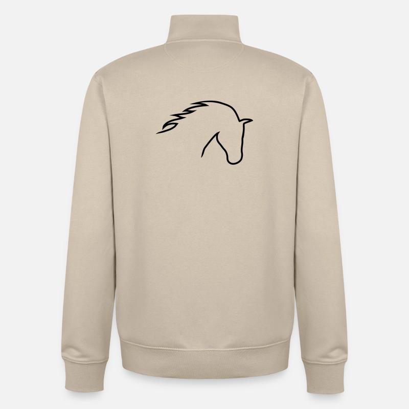 Pferdekopf - Unisex Organic Zip Sweatshirt von Stanley/Stella - Cremebeige