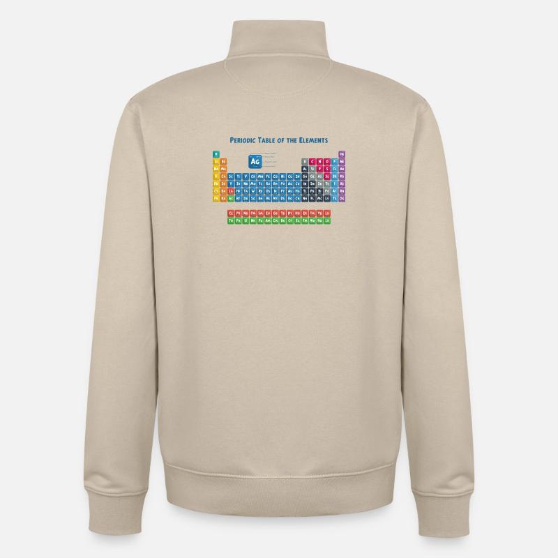 Periodensystem der Elemente 2 - Unisex Organic Zip Sweatshirt von Stanley/Stella - Cremebeige