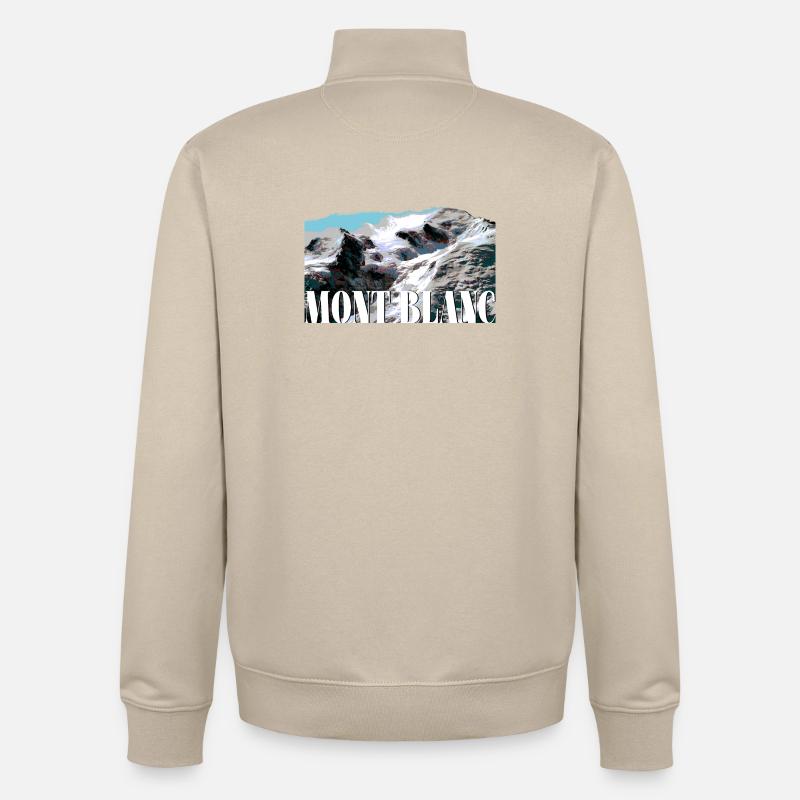 Mont-Blanc - Sweat zippé unisexe en coton bio Stanley/Stella - beige crème