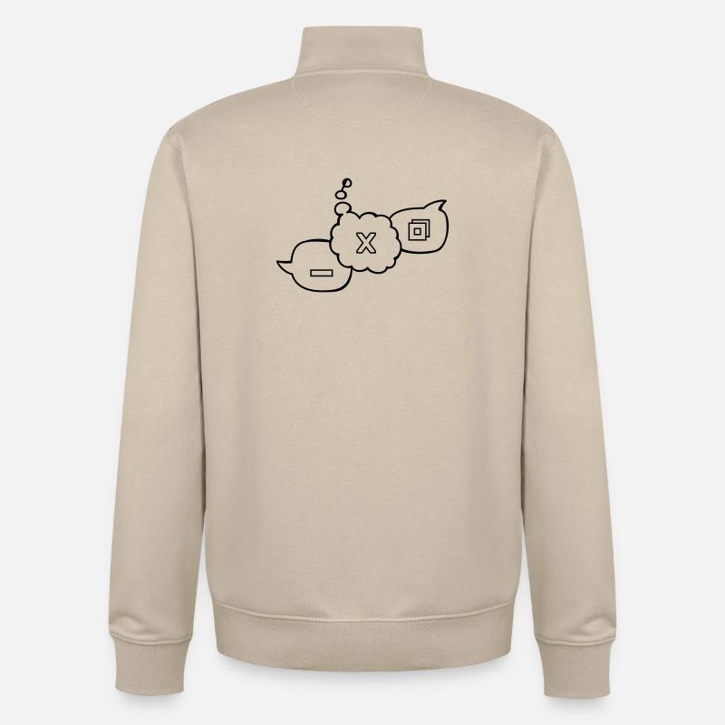 Computer speech bubbles - Unisex Organic Zip Sweatshirt by Stanley/Stella - desert dust
