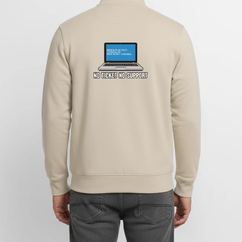 Pas de ticket pas de support Admin IT-Support Spruch Sweat zippé unisexe en coton bio Stanley/Stella
