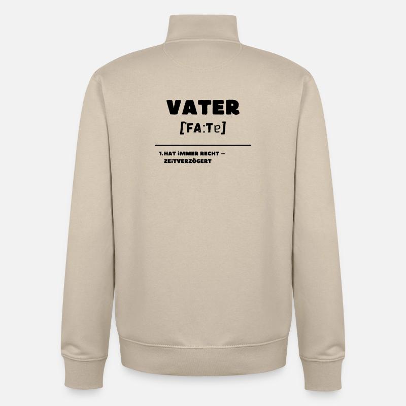 Father Definition Is Always Right Delayed - Unisex Organic Zip Sweatshirt by Stanley/Stella - desert dust