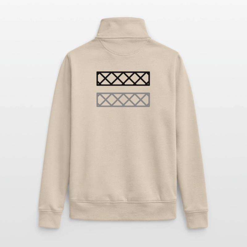 Fence Grid Pattern Frame Unisex Organic Zip Sweatshirt by Stanley/Stella