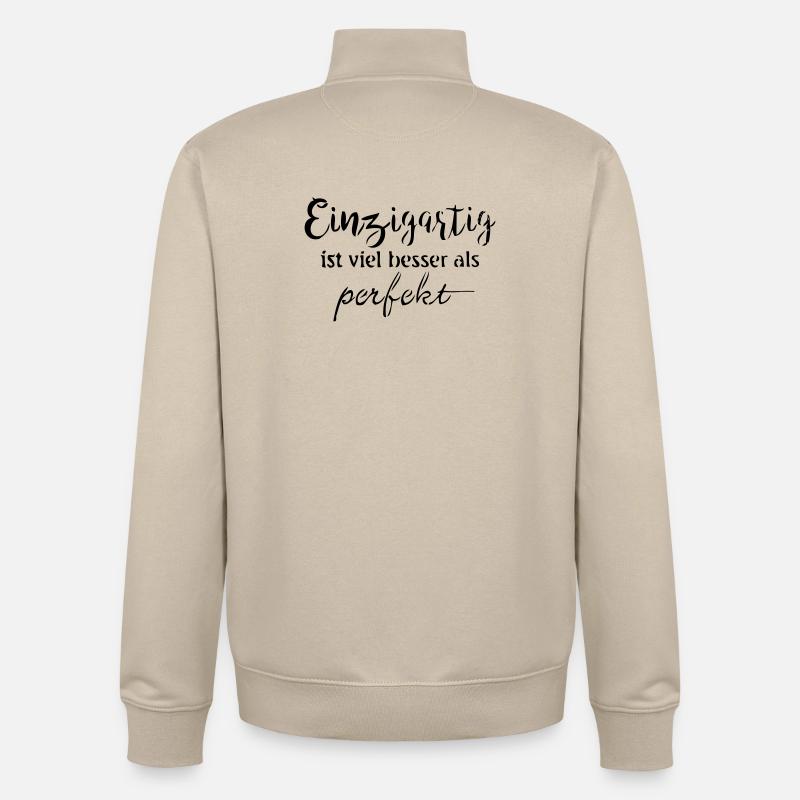 Einzigartig - Unisex Organic Zip Sweatshirt von Stanley/Stella - Cremebeige