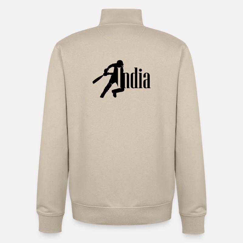 Inde Cricket - Sweat zippé unisexe en coton bio Stanley/Stella - beige crème
