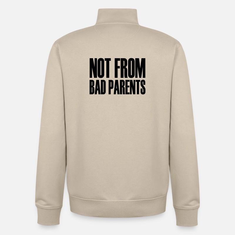 Nicht von schlechten Eltern - Unisex Organic Zip Sweatshirt von Stanley/Stella - Cremebeige