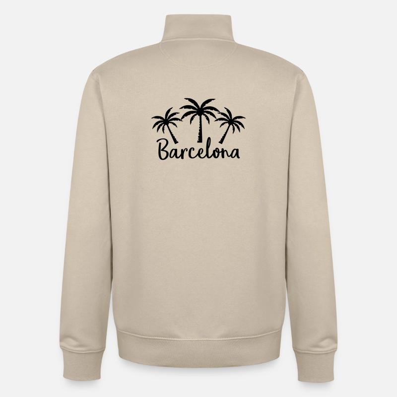 Barcelone - Unisex Organic Zip Sweatshirt by Stanley/Stella - desert dust