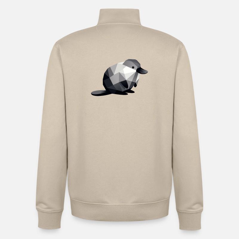ornithorynque - Sweat zippé unisexe en coton bio Stanley/Stella - beige crème