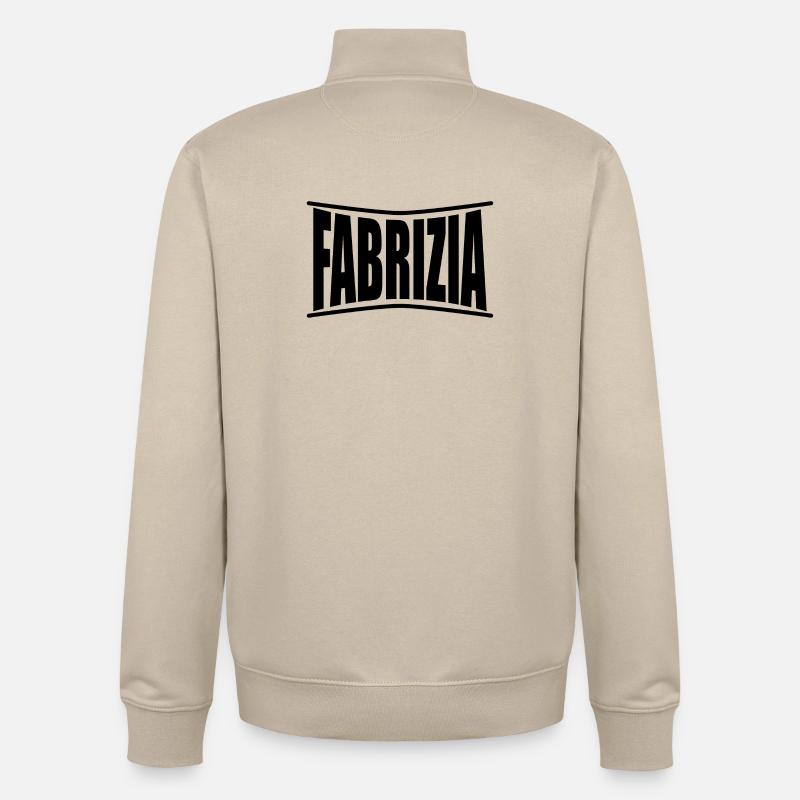 Fabrizia T-Shirt Geschenkidee - Unisex Organic Zip Sweatshirt von Stanley/Stella - Cremebeige