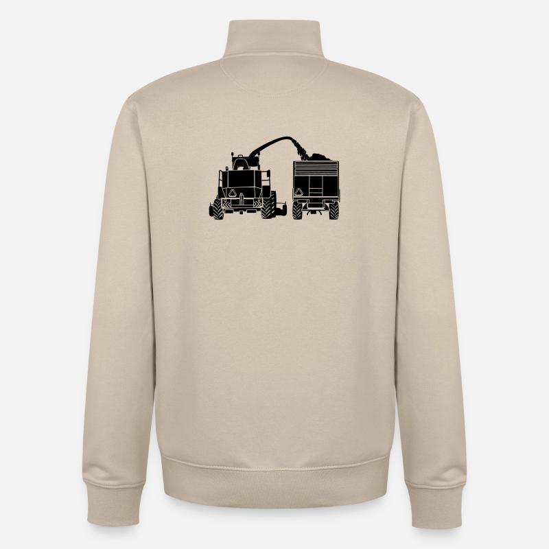 Corn chopper - Unisex Organic Zip Sweatshirt by Stanley/Stella - desert dust
