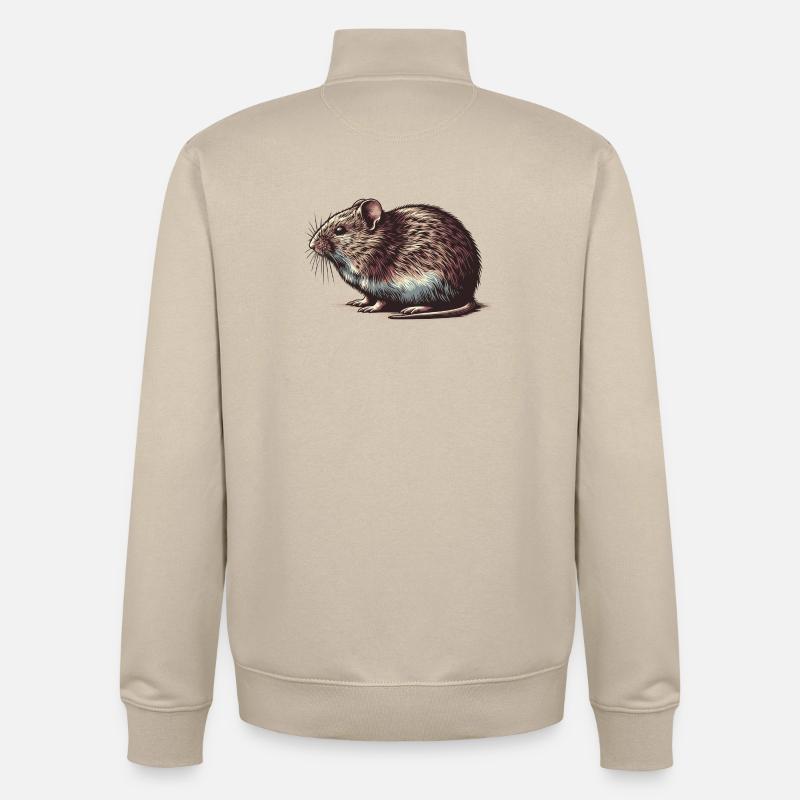Campagnol - Sweat zippé unisexe en coton bio Stanley/Stella - beige crème