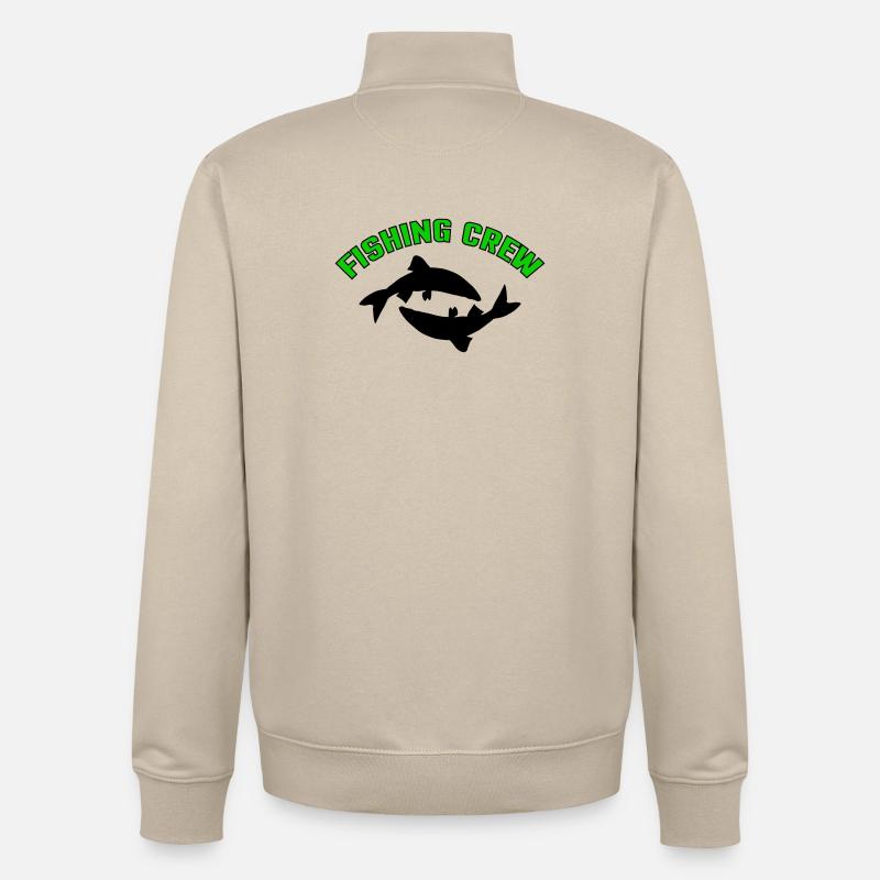 Fish Crew - Unisex Organic Zip Sweatshirt by Stanley/Stella - desert dust