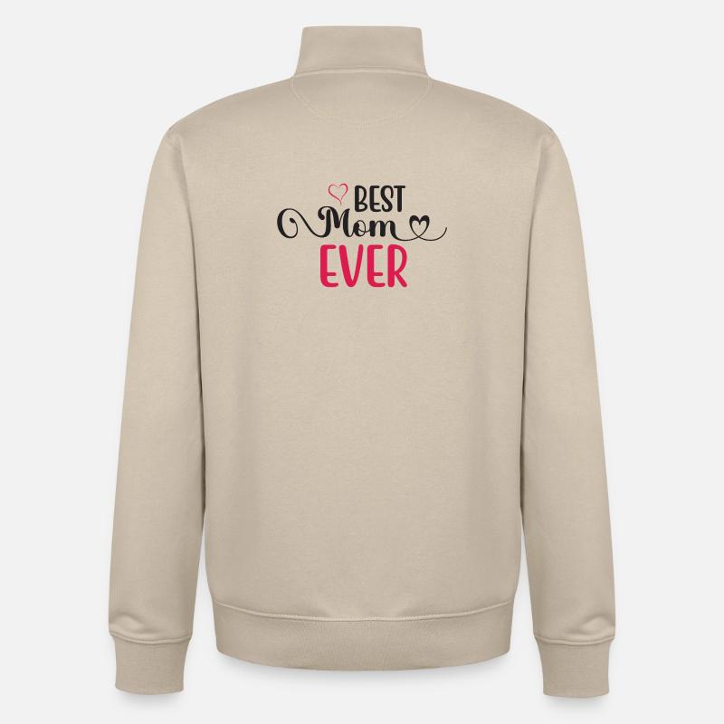 Die beste Mutter aller Zeiten - Unisex Organic Zip Sweatshirt von Stanley/Stella - Cremebeige