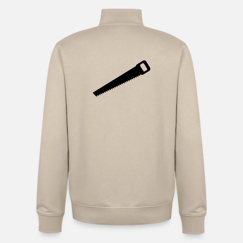 Scie à main - Sweat zippé unisexe en coton bio Stanley/Stella - beige crème