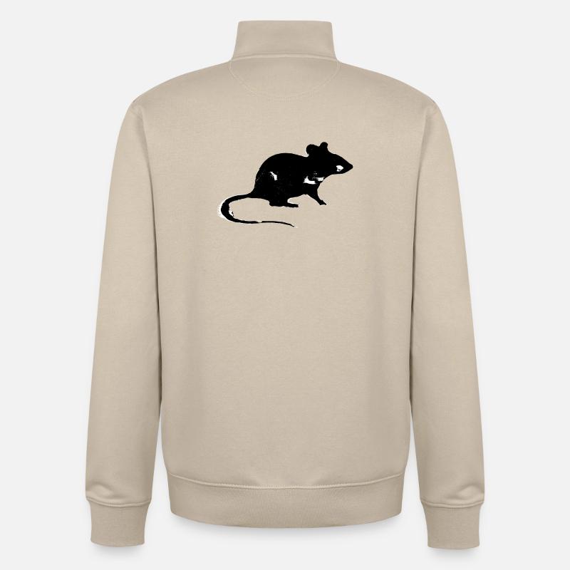 Rat - Sweat zippé unisexe en coton bio Stanley/Stella - beige crème