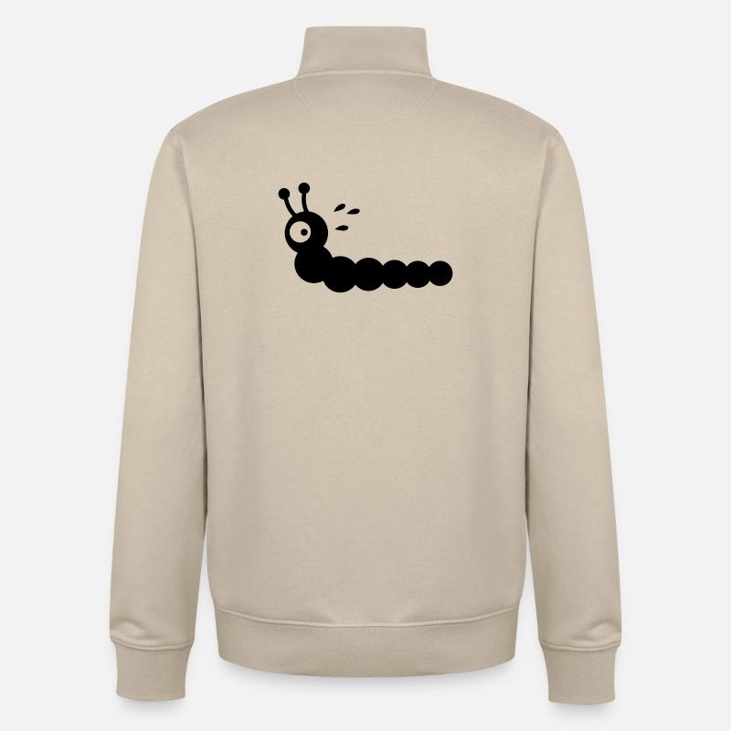 Angstschwitzender Wurm - Unisex Organic Zip Sweatshirt von Stanley/Stella - Cremebeige