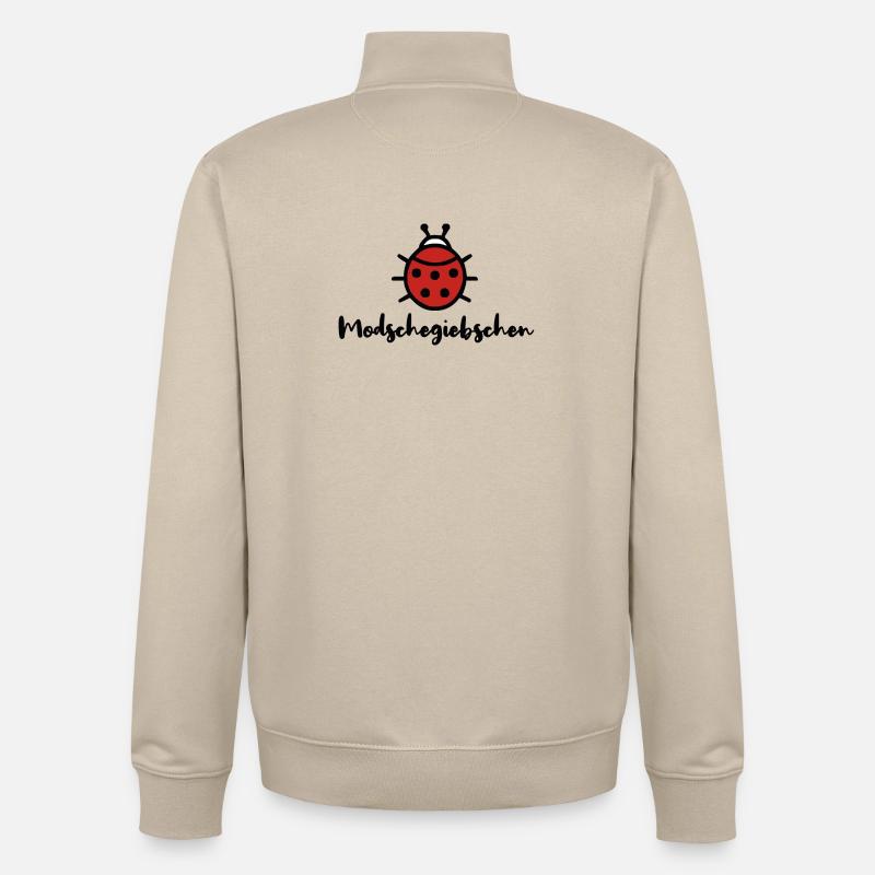 Modschegiebchen Marienkäfer Sächsisch Dialekt - Unisex Organic Zip Sweatshirt von Stanley/Stella - Cremebeige