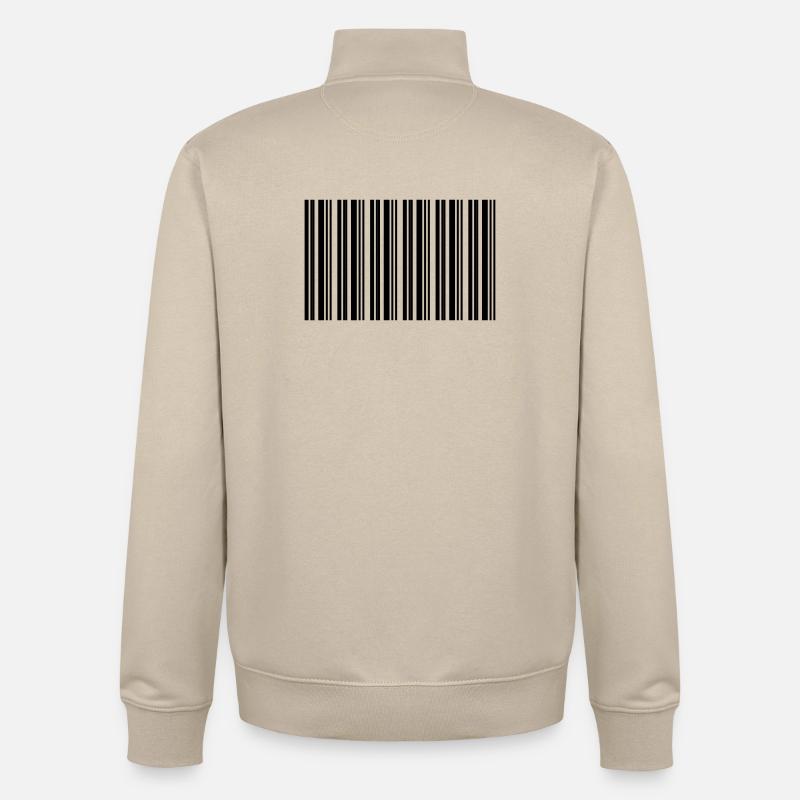 Barcode Strichcode Nerd IT Technik Design - Unisex Organic Zip Sweatshirt von Stanley/Stella - Cremebeige