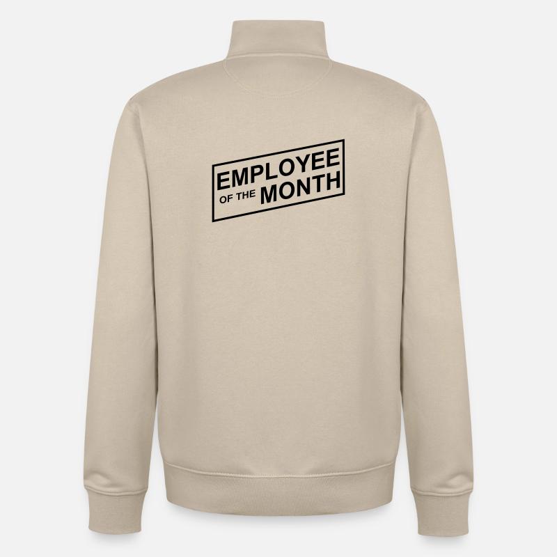 Employé du mois - Sweat zippé unisexe en coton bio Stanley/Stella - beige crème