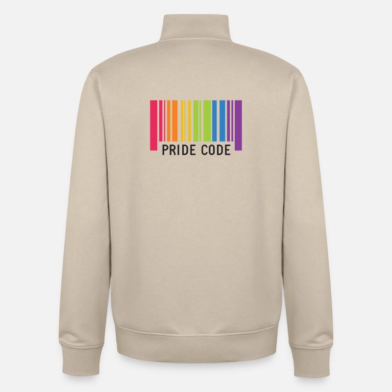 LGBT Pride Month - Pride Code - Unisex Organic Zip Sweatshirt by Stanley/Stella - desert dust