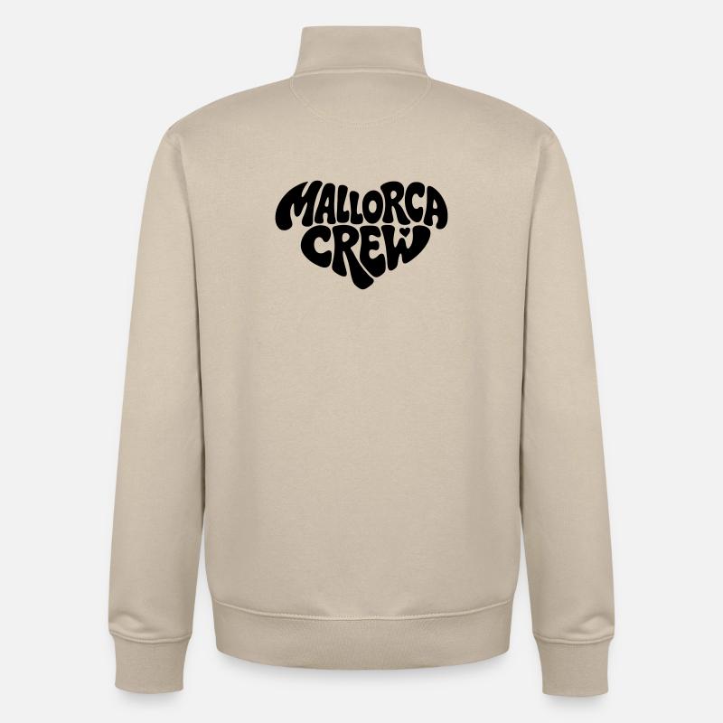 Équipe de Majorque - Sweat zippé unisexe en coton bio Stanley/Stella - beige crème
