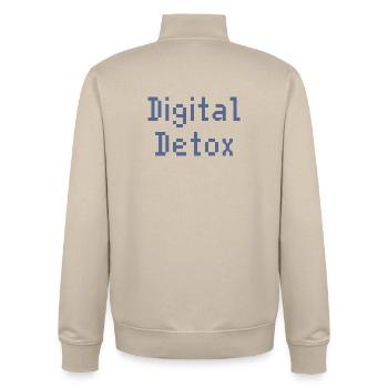 Pixel Grid Digital Toolkit - Unisex Organic Zip Sweatshirt von Stanley/Stella - Cremebeige - Hinten - AI Model Male 185 dark (185cm)