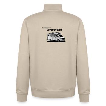 Caravan Graphic Silhouette - Unisex Organic Zip Sweatshirt von Stanley/Stella - Cremebeige - Hinten - AI Model Male 185 dark (185cm)