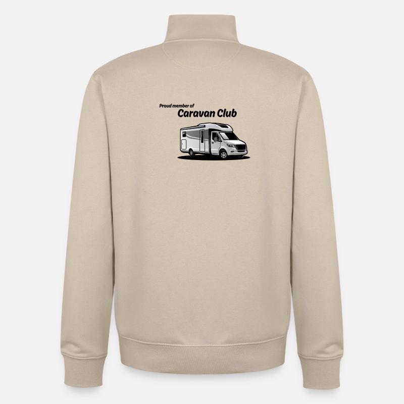 Caravan Graphic Silhouette - Unisex Organic Zip Sweatshirt by Stanley/Stella - desert dust