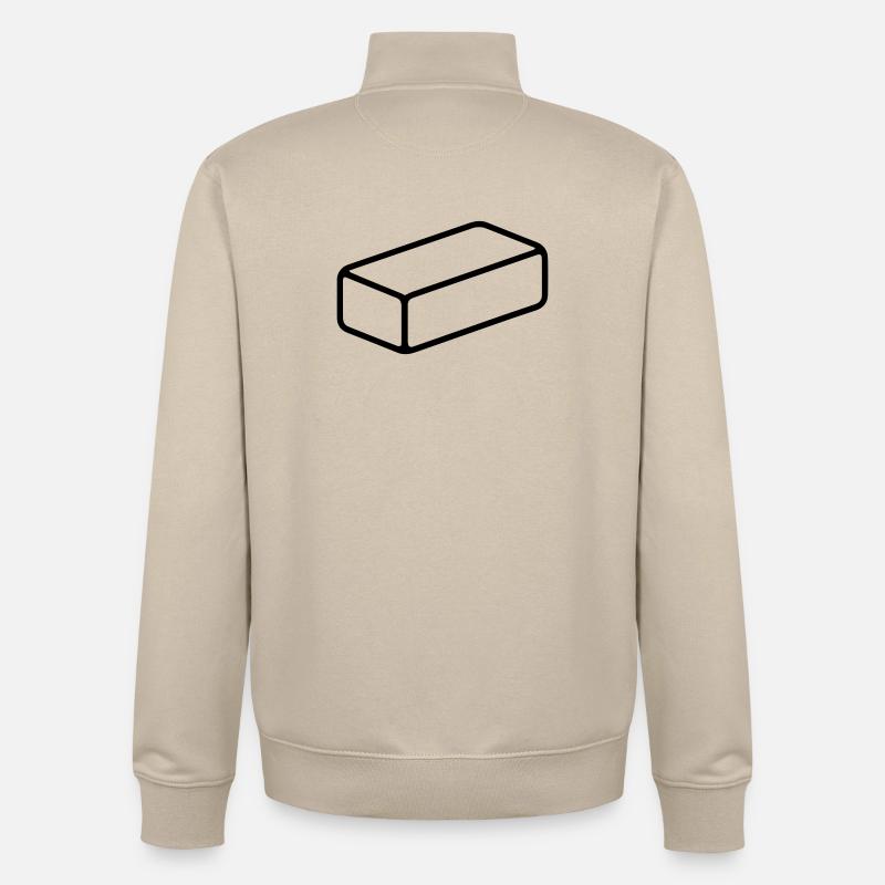 brique - Sweat zippé unisexe en coton bio Stanley/Stella - beige crème