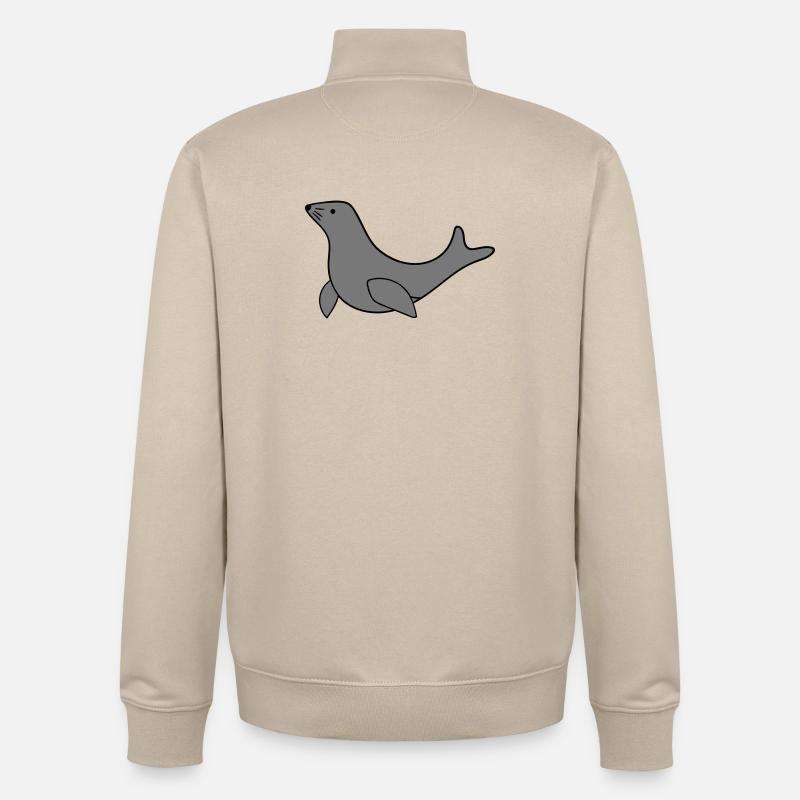 sceau - Sweat zippé unisexe en coton bio Stanley/Stella - beige crème