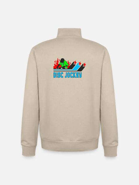 Disc Jockey / DJ / Cadeau / Idée cadeau - Sweat zippé unisexe en coton bio Stanley/Stella - beige crème
