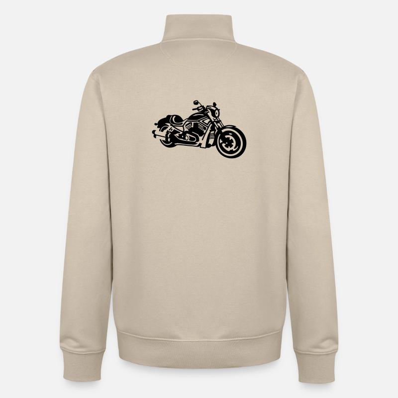 hd_night_rod - Sweat zippé unisexe en coton bio Stanley/Stella - beige crème