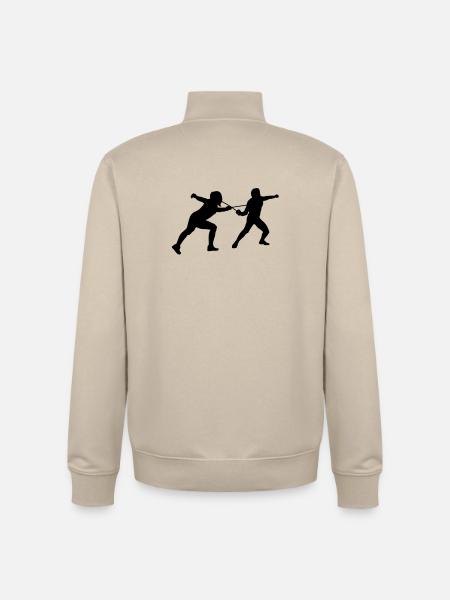 fechten - Unisex Organic Zip Sweatshirt by Stanley/Stella - desert dust
