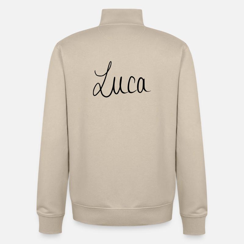 Luca - Sweat zippé unisexe en coton bio Stanley/Stella - beige crème