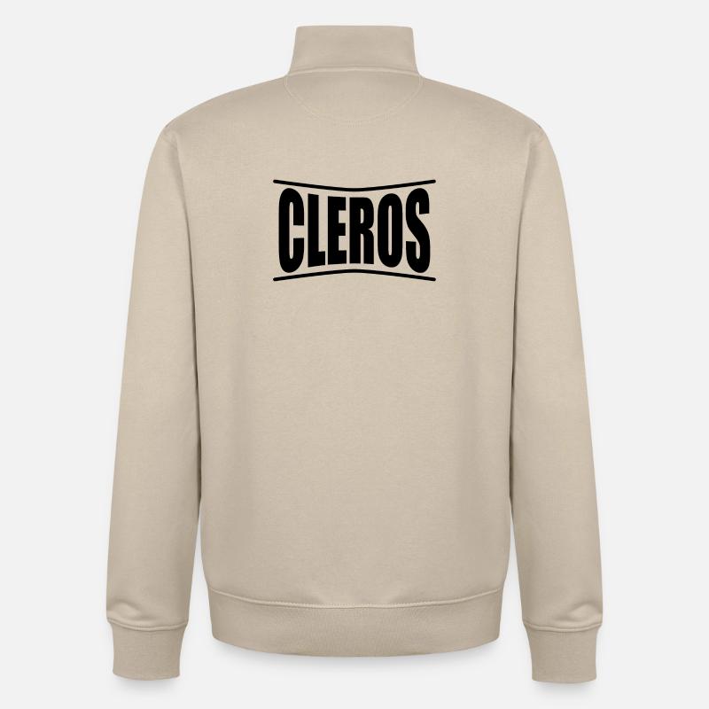 Idée cadeau t-shirt Cleros - Sweat zippé unisexe en coton bio Stanley/Stella - beige crème