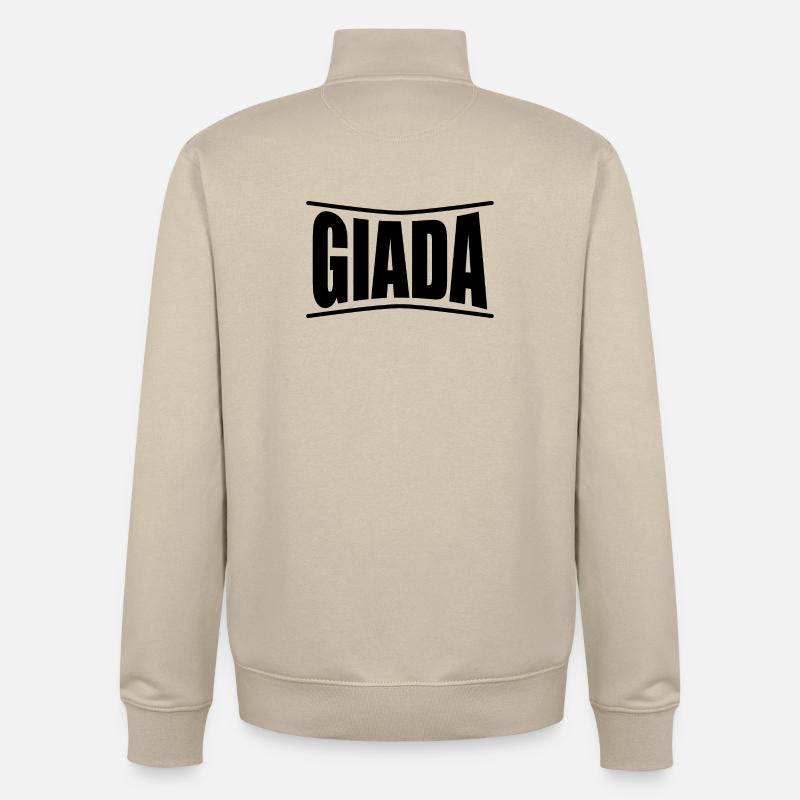 t-shirt Giada t-shirt idée cadeau - Sweat zippé unisexe en coton bio Stanley/Stella - beige crème