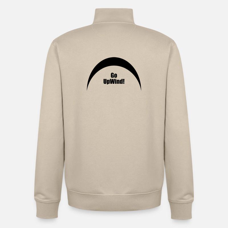 Go Upwind - Kitesurf - Sweat zippé unisexe en coton bio Stanley/Stella - beige crème