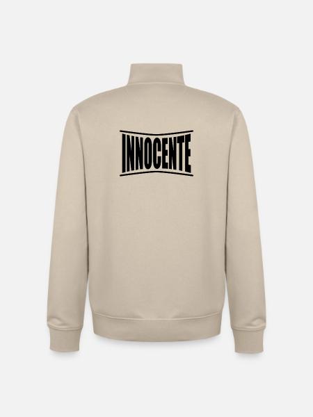 name t-shirt innocent t-shirt gift idea - Unisex Organic Zip Sweatshirt by Stanley/Stella - desert dust