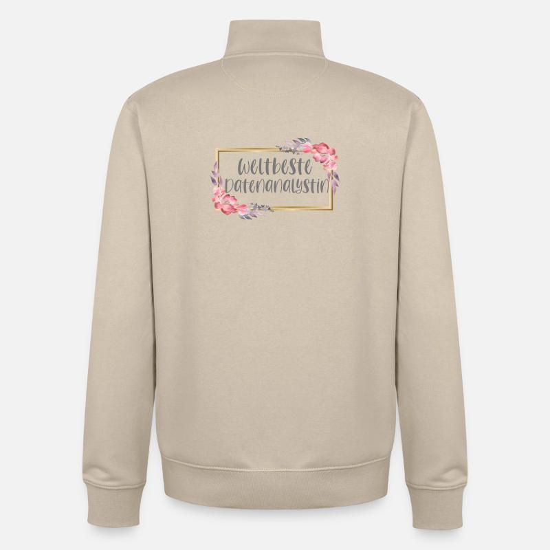 Datenanalystin Datenanalyse Geschenk - Unisex Organic Zip Sweatshirt von Stanley/Stella - Cremebeige