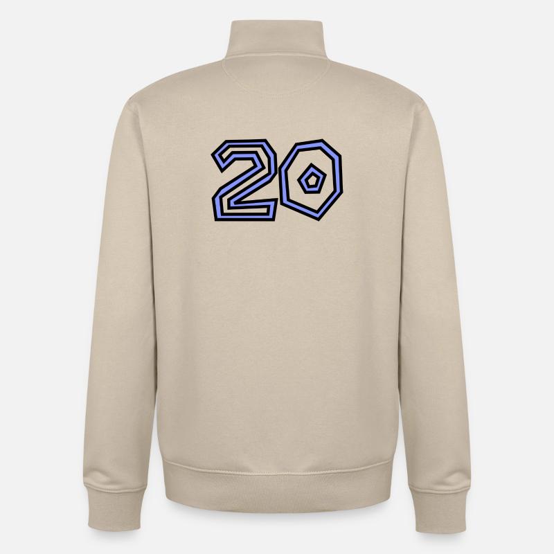 20. 20 ANS - Sweat zippé unisexe en coton bio Stanley/Stella - beige crème