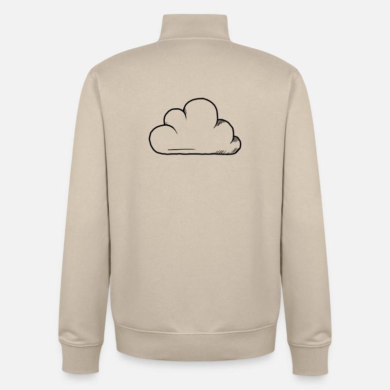 Cloud-Design - Unisex Organic Zip Sweatshirt von Stanley/Stella - Cremebeige