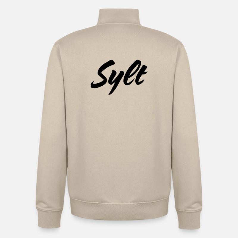 Sylt - Sweat zippé unisexe en coton bio Stanley/Stella - beige crème